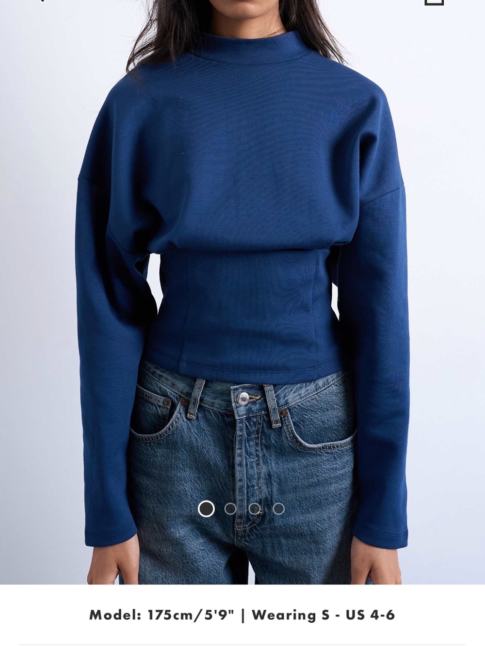 ASOS Navy Pullover Sweater - Casual Mock Neck size large